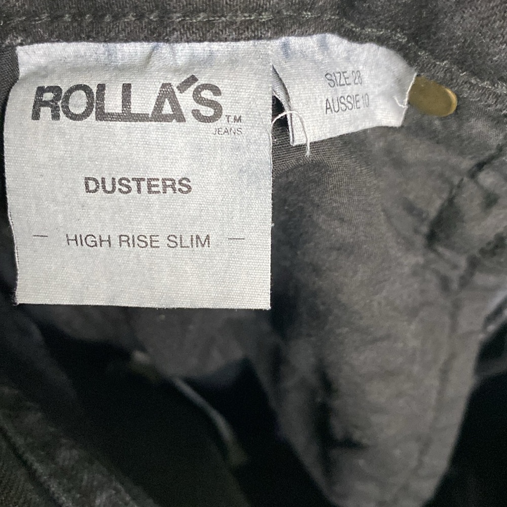 Rolla's Dusters High Rise Slim Comfort Black Women's Jeans 28 - Picture 8 of 8